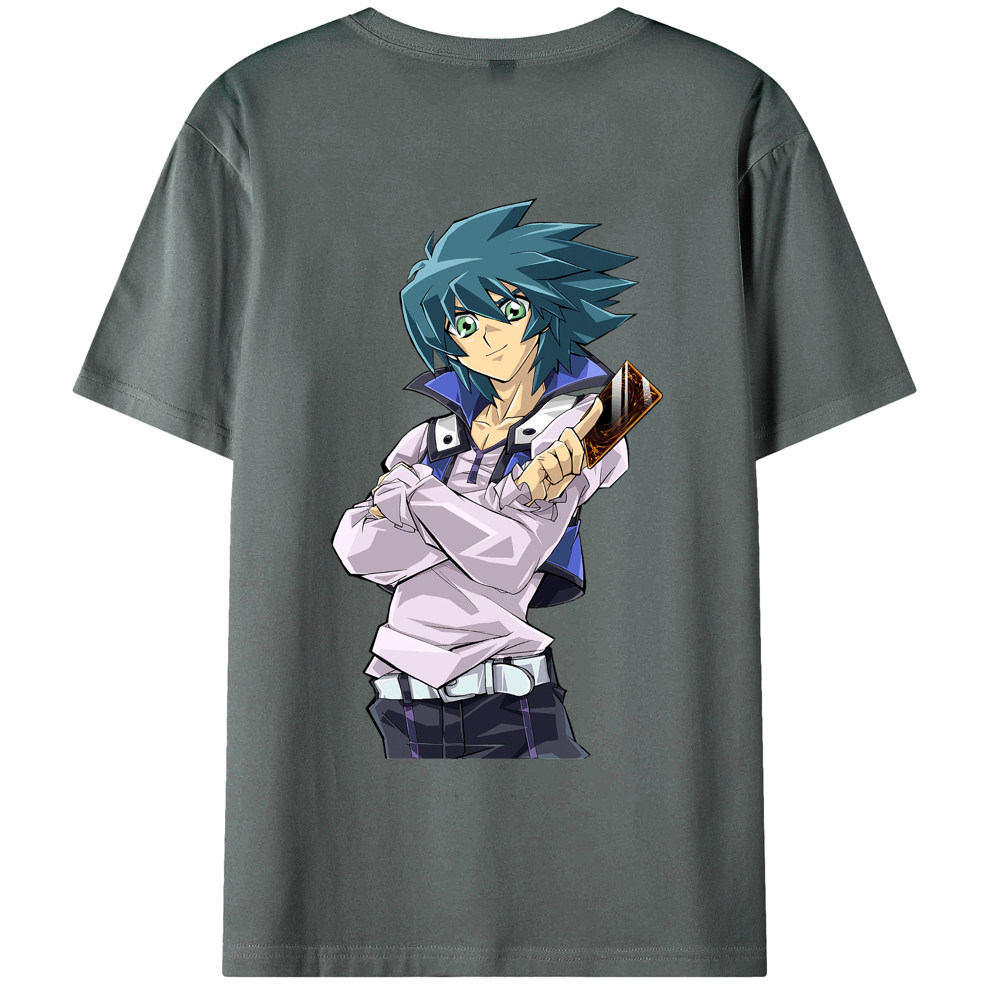 （画像用） 遊☆戯☆王 Yu-Gi-Oh! 綿100％ メンズ半袖Tシャツ（バックプリント） 通気性